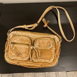 American Eagle yellow crossbody purse bag